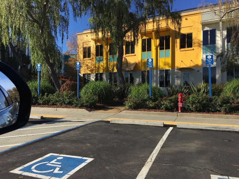 Facebook headquarters parking disabled