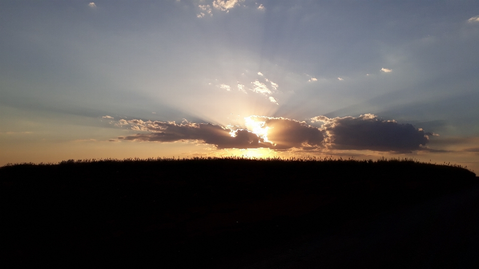 Clouds mountains sky sunset