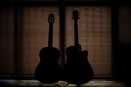 Guitar black string instrument darkness Photo