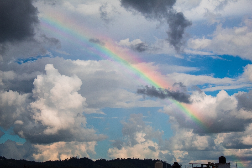 Himmel regenbogen wolke meteorologisches phänomen
