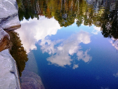 空 反射 水 自然 写真