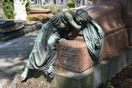 Photo Bruxelles cimetière grave statue