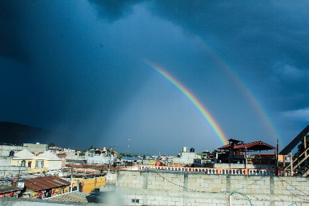 Rain storm rainbow sky Photo