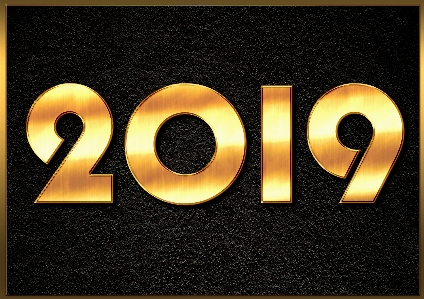 New year's eve 2019 year greeting card Photo