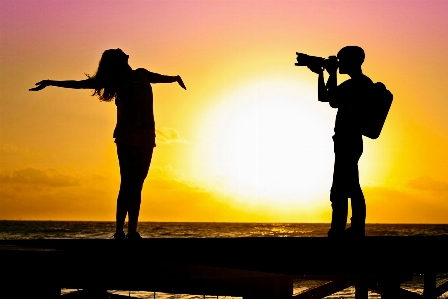 Photographer beach beautiful camera Photo