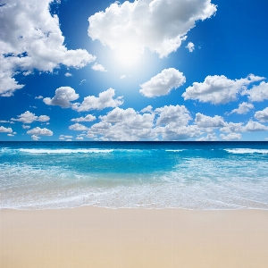 Summer beach ocean sky Photo