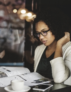 African american afro alone Photo