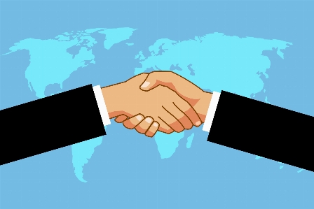 Handshake worldwide businessmen deal Photo