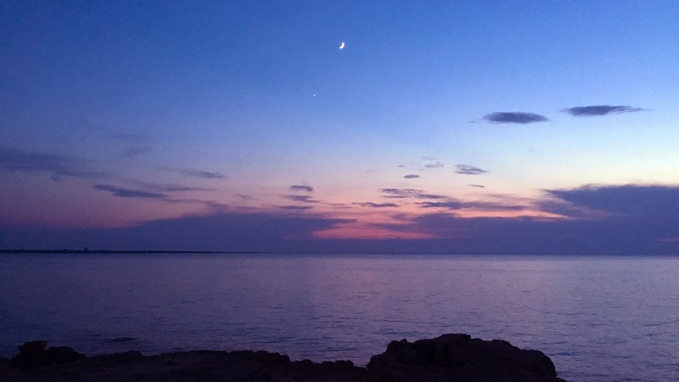 Itália mar lua azul
