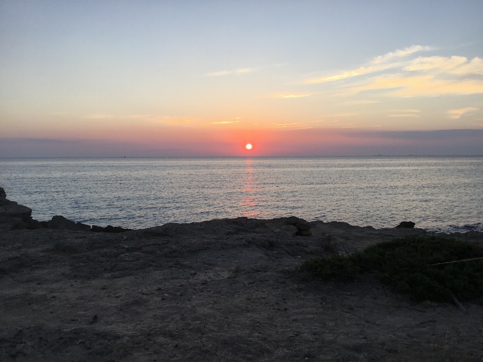 意大利 海 日落 地平线