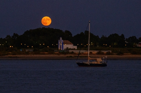 Moon waterway water sky Photo