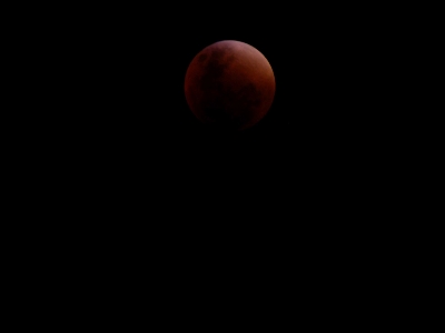 Foto Lua luar vermelha
 de sangue
