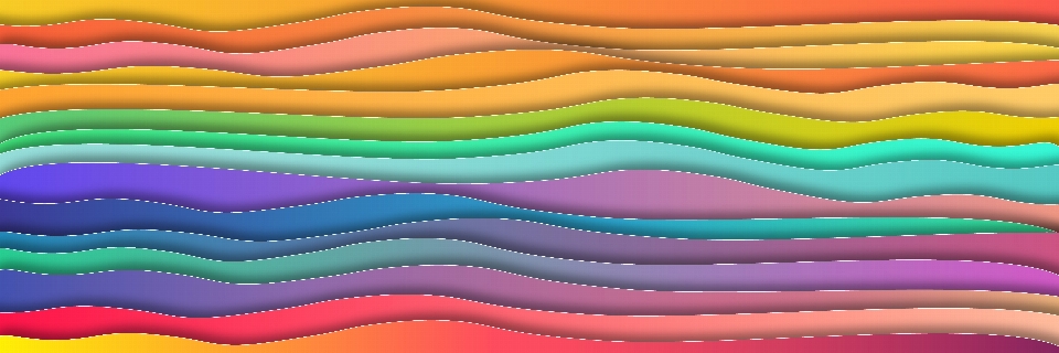 Waves gradient pastel pattern