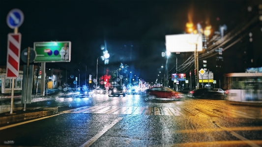 Gece ışık parlamak şehir Fotoğraf