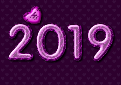 2019 new year greeting text Photo