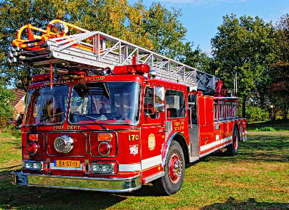 Fireman firetruck truck emergency Photo