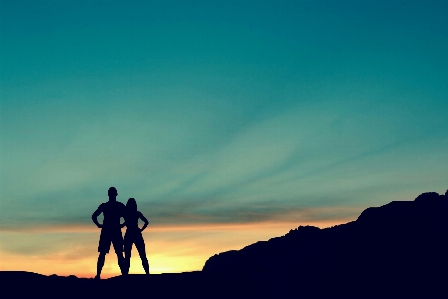 Mountain top adventure hiking Photo