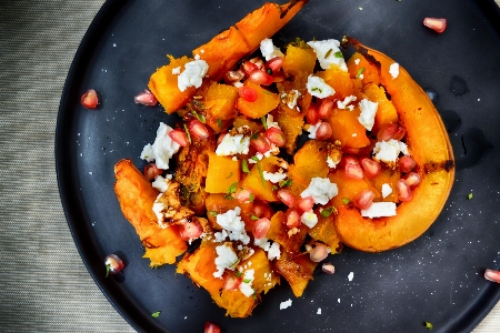 Kürbis süßkartoffel
 salat vegetarier Foto