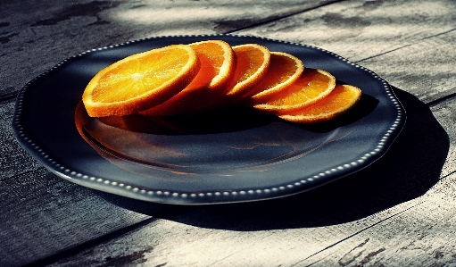 Foto Jeruk piring buah makanan