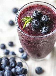 Antioxidant beverage blended blueberries Photo