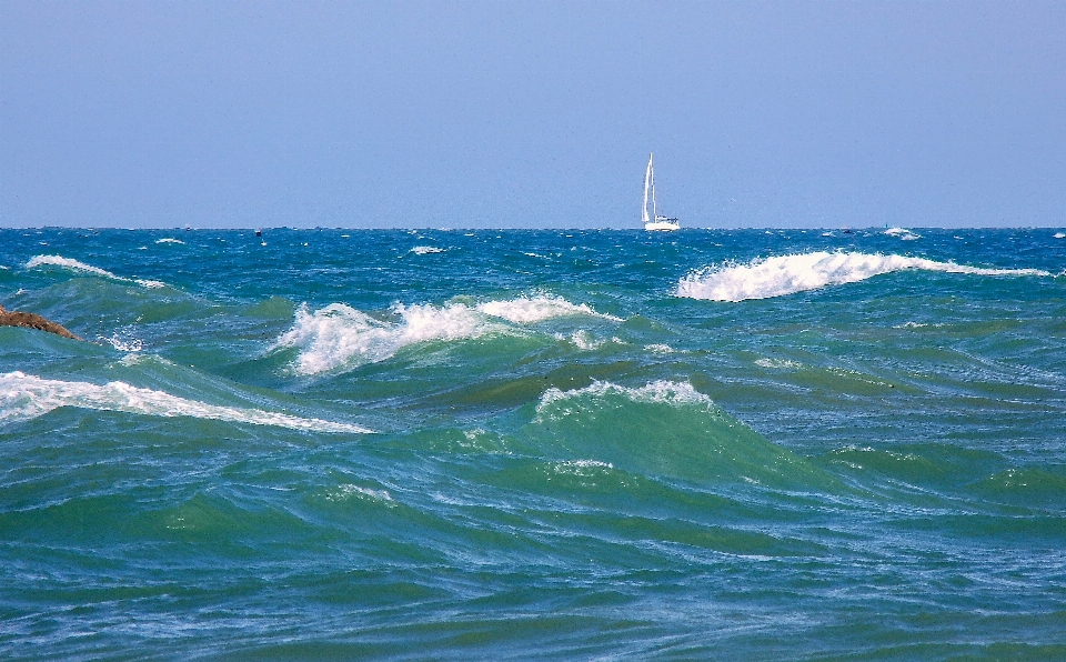 Sea wave wind waterway