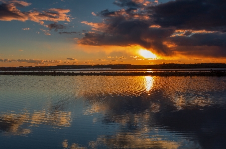 Sunset reflection sky horizon Photo