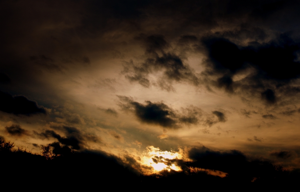 Langit lanskap gelap awan