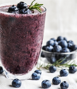 Antioxidant beverage blended blueberries Photo