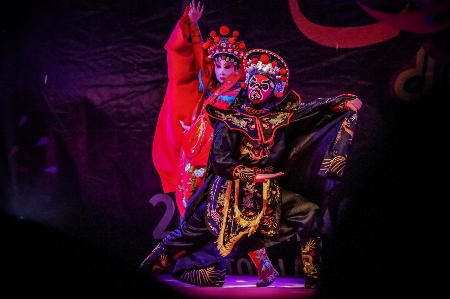 Foto Chinês acrobatas
 mascarar dança