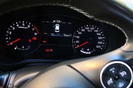 Car dashboard light panel Photo