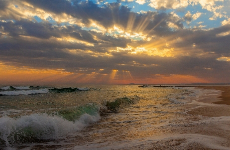 Sea sun clouds sky Photo