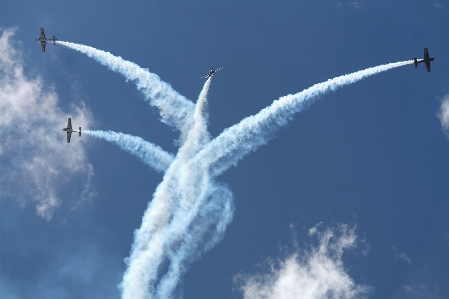 Fliege akrobatik himmel ebene Foto