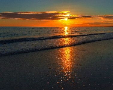 Meer sonnenuntergang horizont himmel Foto