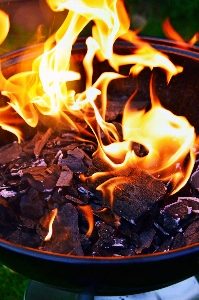 Grill barbecue fire charcoal Photo