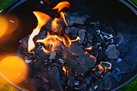 Grill barbecue fire charcoal Photo