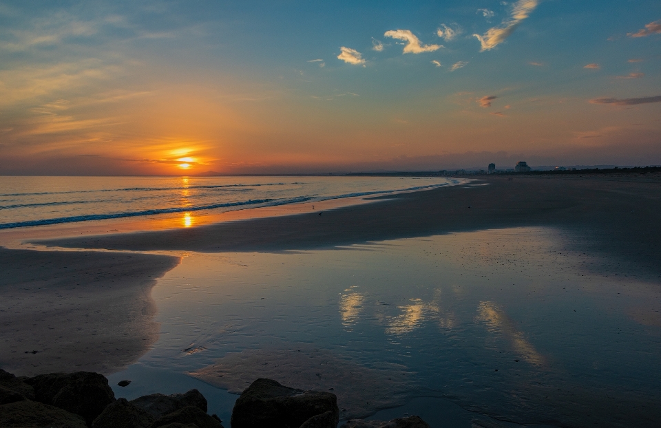 Sonnenuntergang betrachtung horizont meer