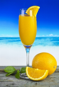 Beach beverage citrus closeup Photo