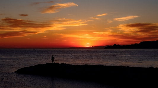 海 日没 太陽 水 写真