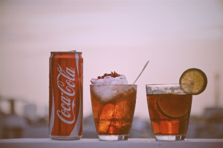 Drink coca cola glass sky Photo