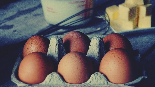 Eggs baking butter milk Photo