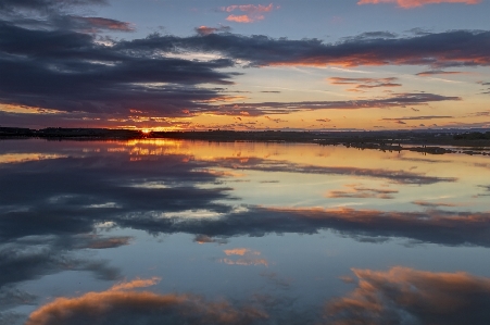 Sunset sky reflection horizon Photo