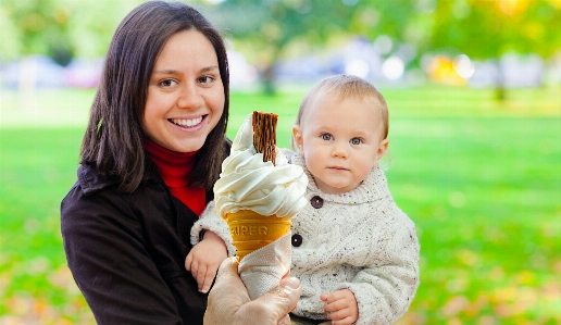 Family ice cream baby boy Photo