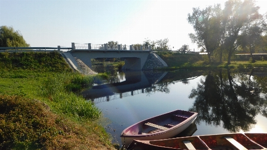 Boat bridge waterway water transportation Photo