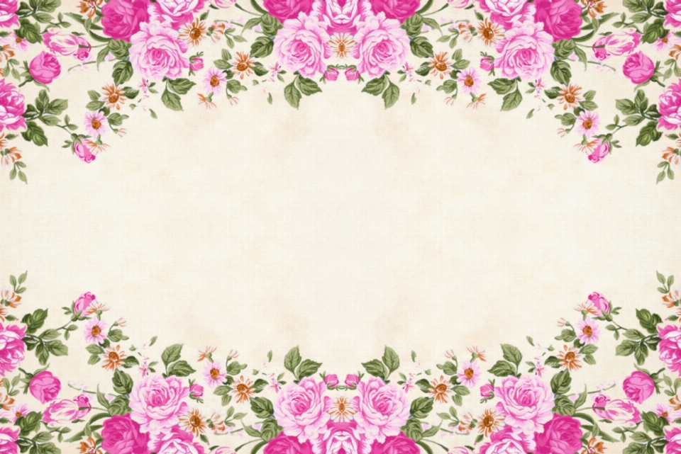 Flower background floral border