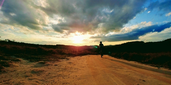 Bike sky road cloud Photo