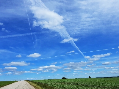 Foto Céu campo pastagem
 nuvem