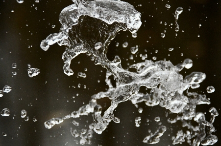 Water splash black background Photo