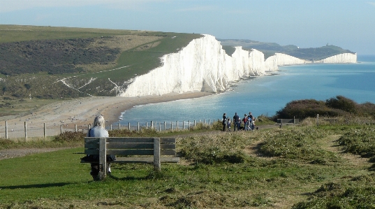 Seven sisters eastbourne coast headland Photo