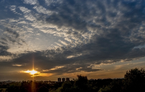 Foto Atardecer cielo sol nubes