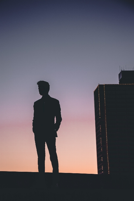 Man sky silhouette standing